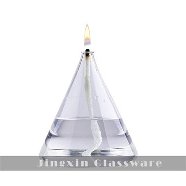 Okrogla steklena oljna sveča